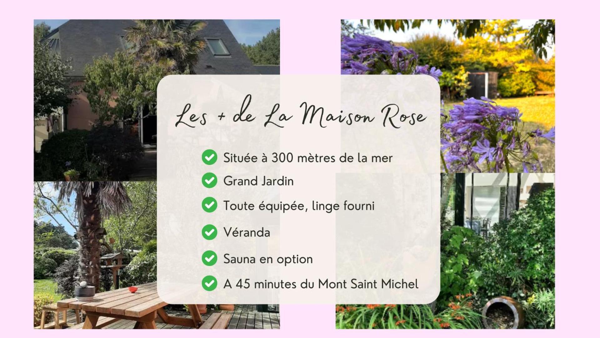 La Maison Rose - Avec Grand Jardin Clos A 300M De La Mer Hauteville-sur-Mer Εξωτερικό φωτογραφία